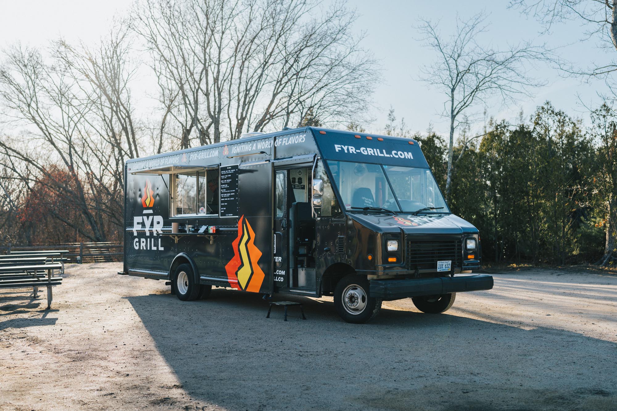 Guests enjoying FYR Grill at Tilted Barn